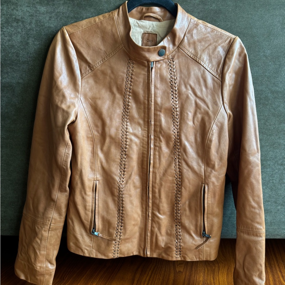 GAP Vintage Style Leather Jacket, small